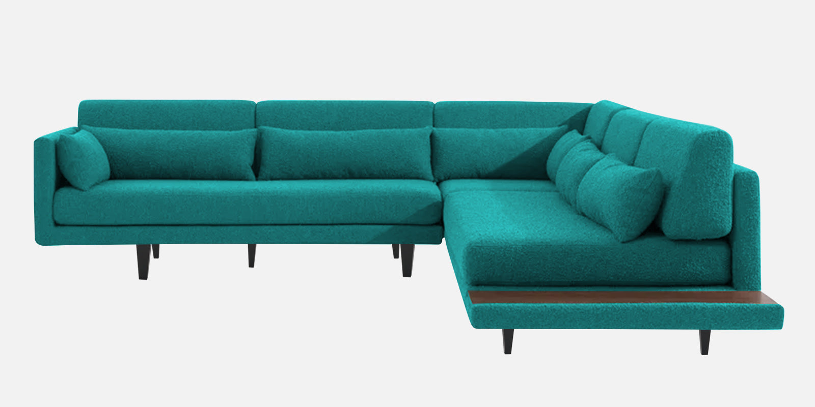 Malta Fabric 6 Seater LHS Sectional Sofa In Sea Green Colour