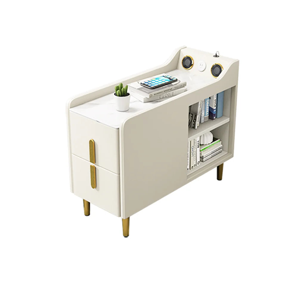 Frenso End Table In Frosty White Finish - Febonic Living