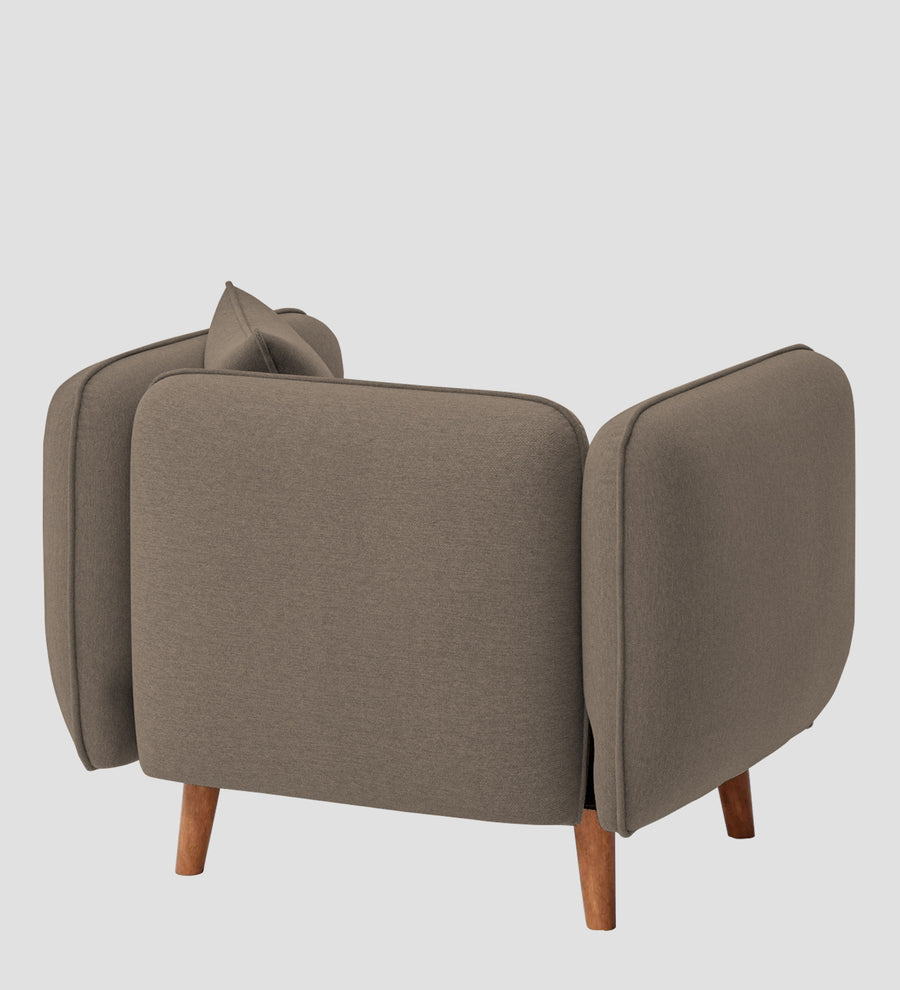 Reva Fabric 1 Seater Sofa In Hazel Beige Colour - Febonic Living
