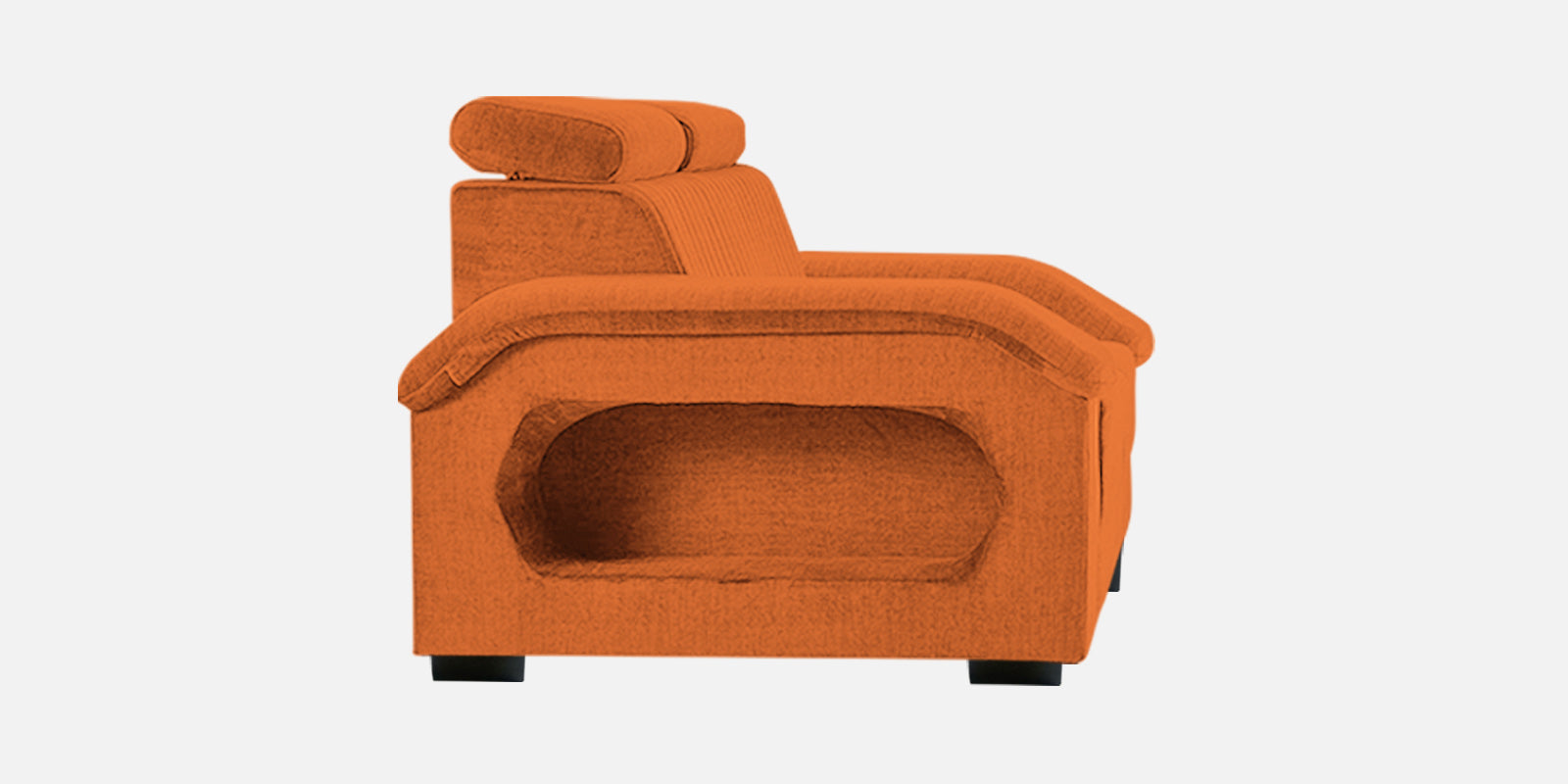 Draco Fabric 2 Seater Sofa In Vivid Orange Colour