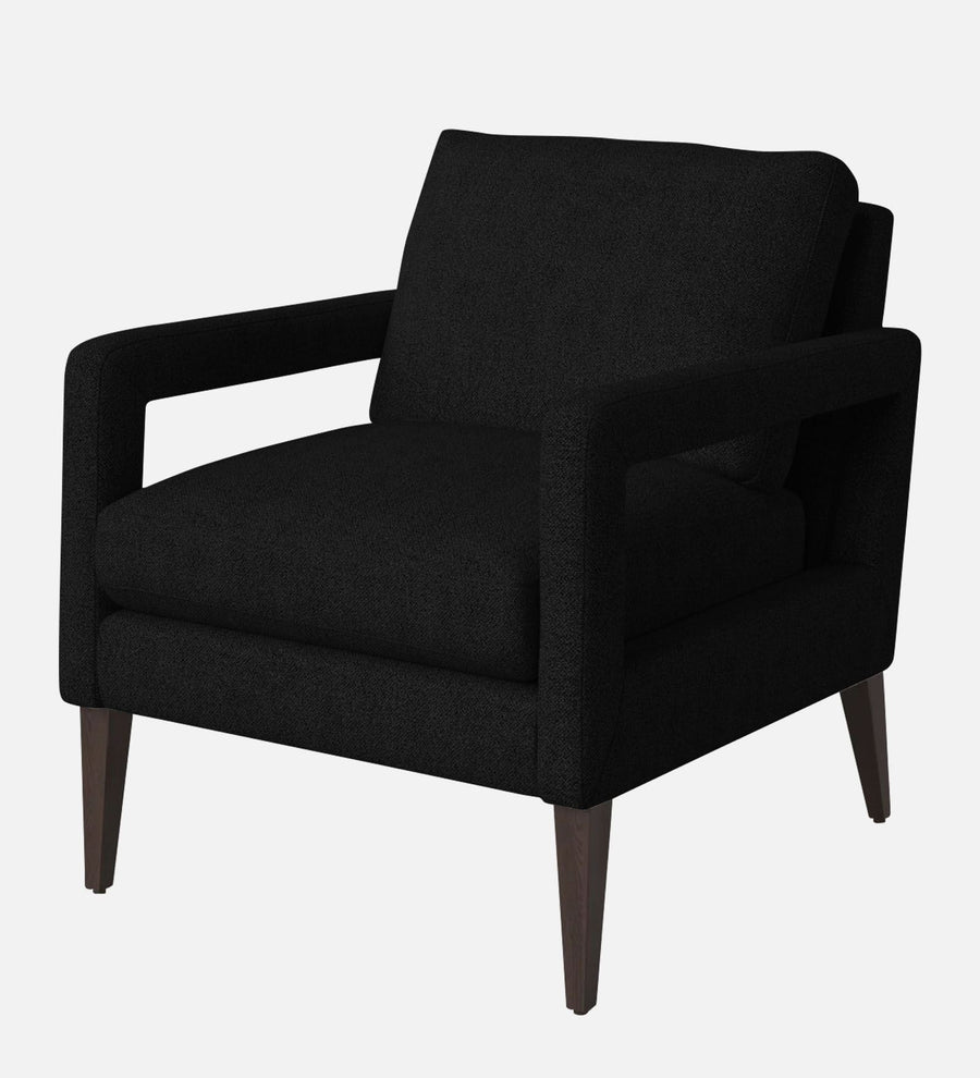 Olsen Fabric Arm Chair In Zed Black Colour - Febonic Living