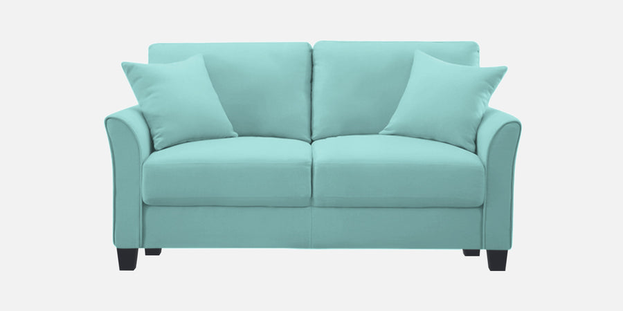 Daroo Velvet 2 Seater Sofa In Barmunda Aqua Colour - Febonic Living