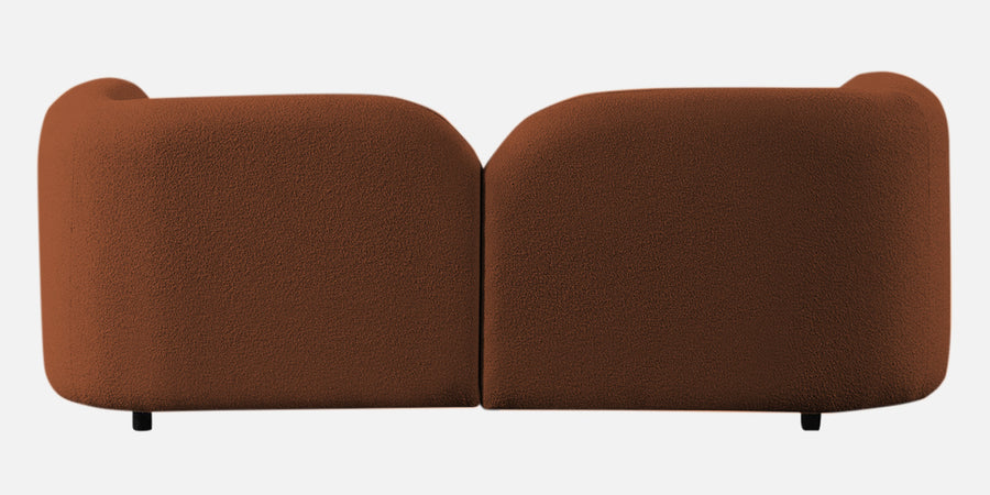 Corny Boucle Fabric 2 Seater Sofa In Rust Orange Colour - Febonic Living