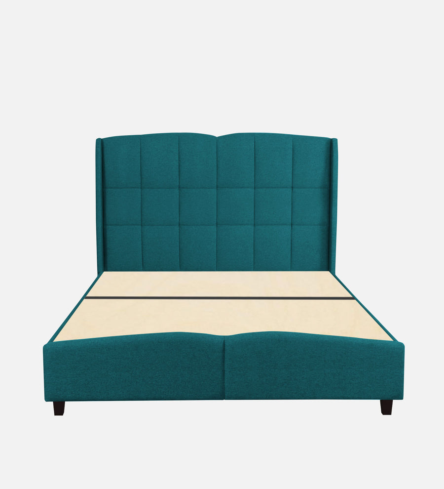 Jovi Velvet Upholstered Single Size Bed In Pine Green Colour - Febonic Living
