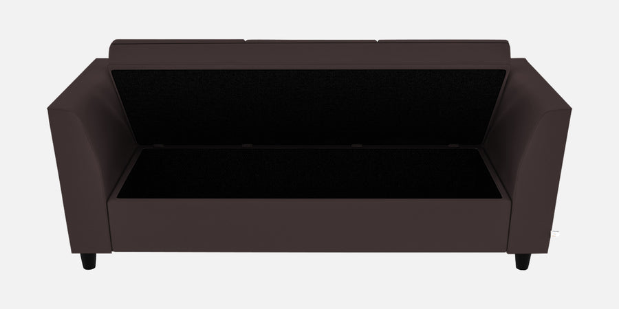 Bristo Velvet 3 Seater Sofa In Mocha Brown Colour With Storage - Febonic Living