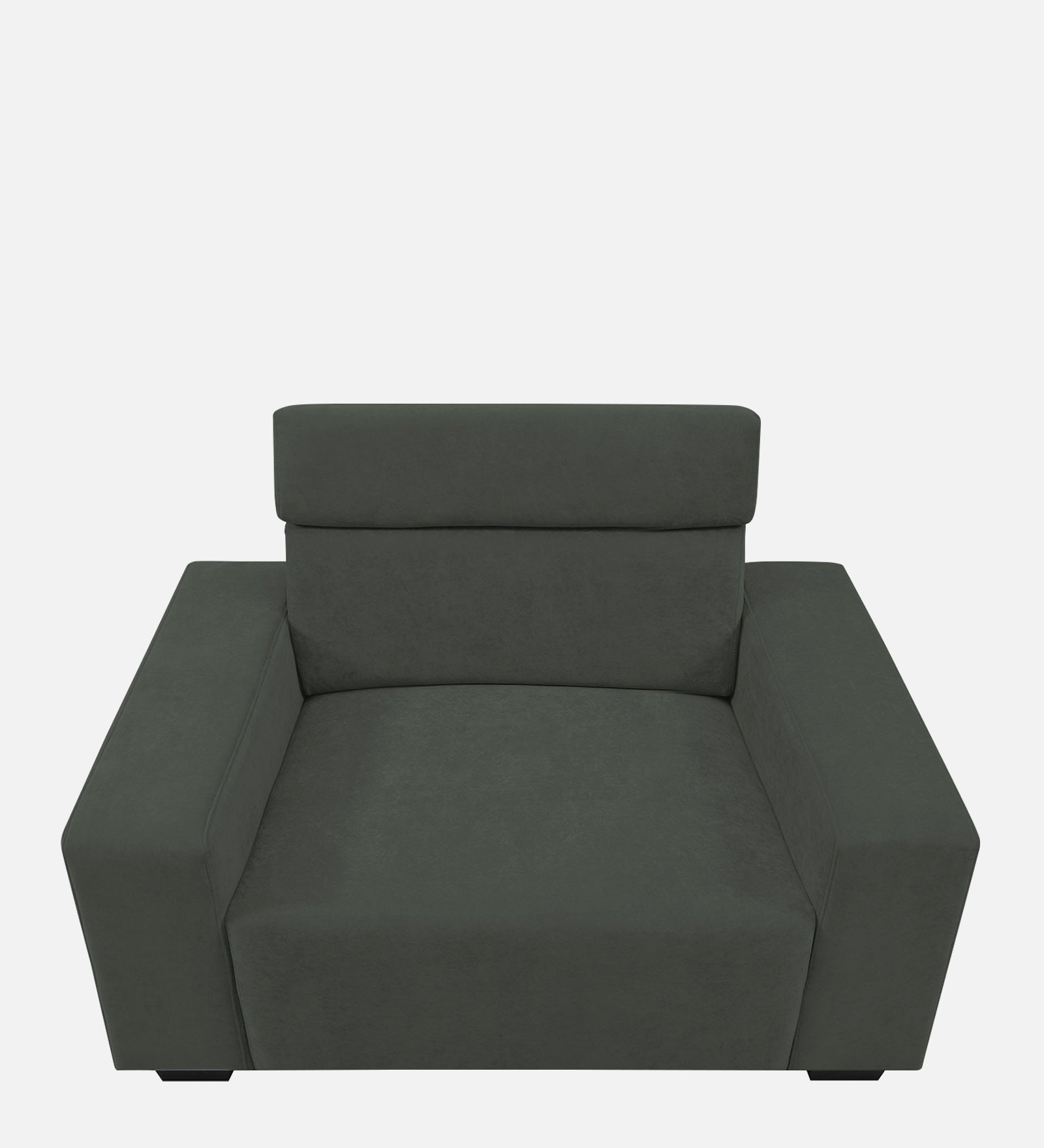 Hiro Fabric 1 Seater Sofa In  I-Land Green Colour - Febonic Living