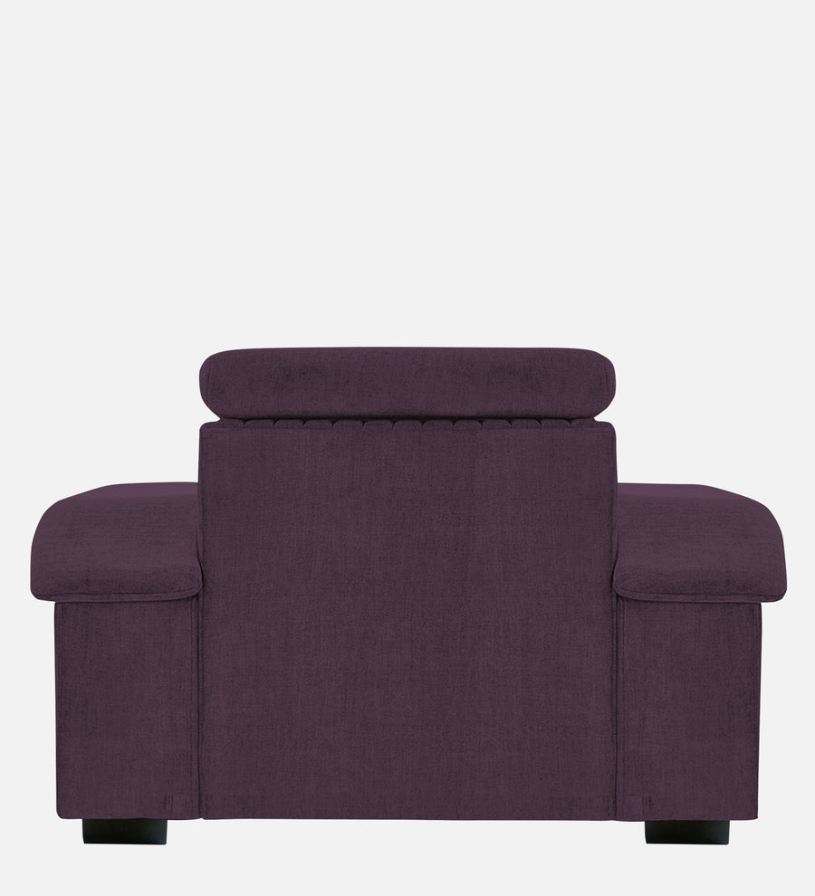 Draco Fabric 1 Seater Sofa In Greek Purple Colour - Febonic Living