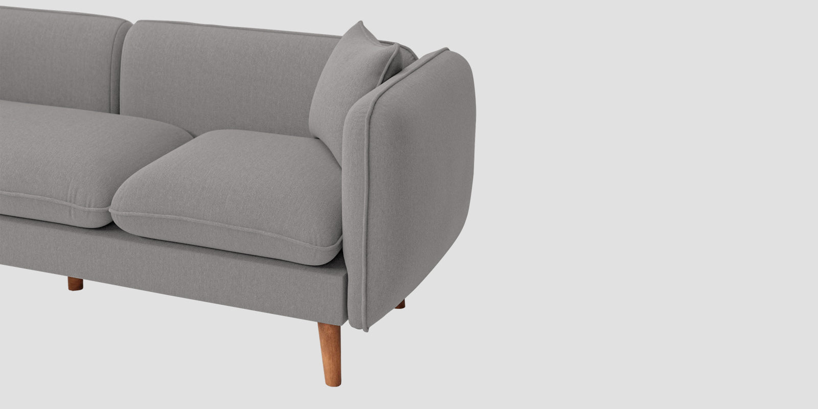 Reva Fabric 3 Seater Sofa In Silver Grey Colour - Febonic Living