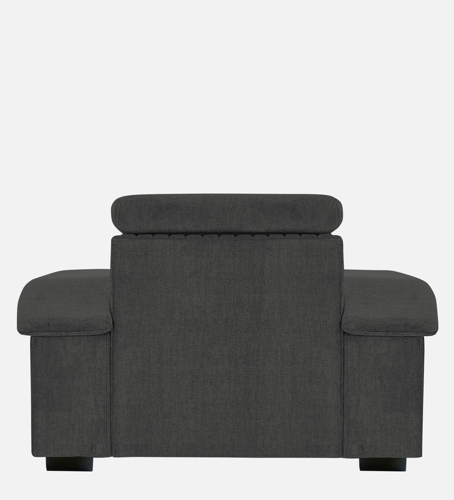 Draco Fabric 1 Seater Sofa In Charcoal Grey Colour - Febonic Living