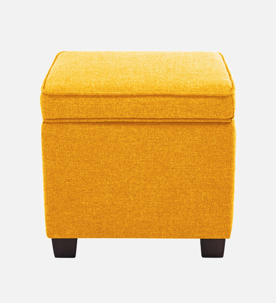 Sudan Fabric Ottoman In Bold Yellow Colour With Storage - Febonic Living