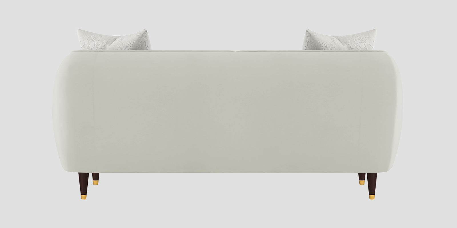 Hairo Velvet 2 Seater Sofa In Bone Grey Colour - Febonic Living