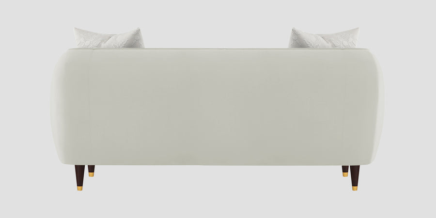 Hairo Velvet 2 Seater Sofa In Bone Grey Colour - Febonic Living