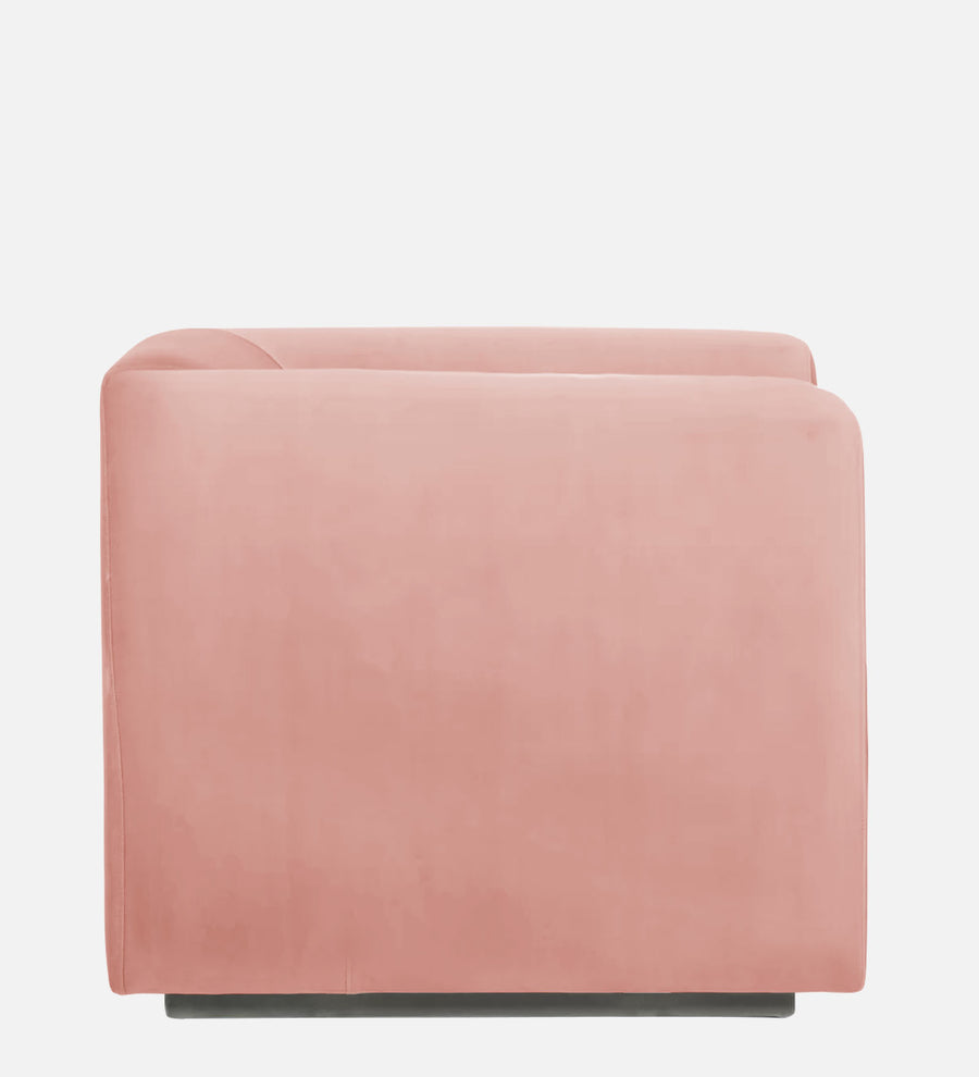 Bufa Velvet 1 Seater Sofa In Blush Pink Colour - Febonic Living