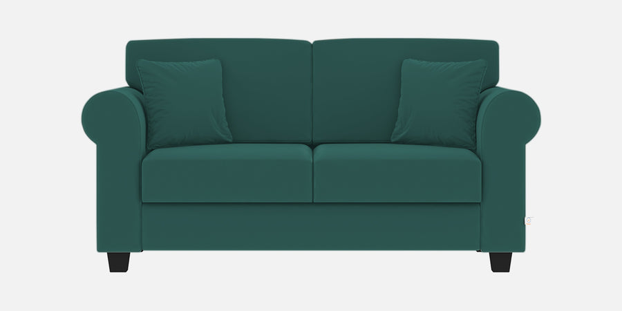 Numonk Velvet 2 Seater Sofa In Pine Green Colour - Febonic Living