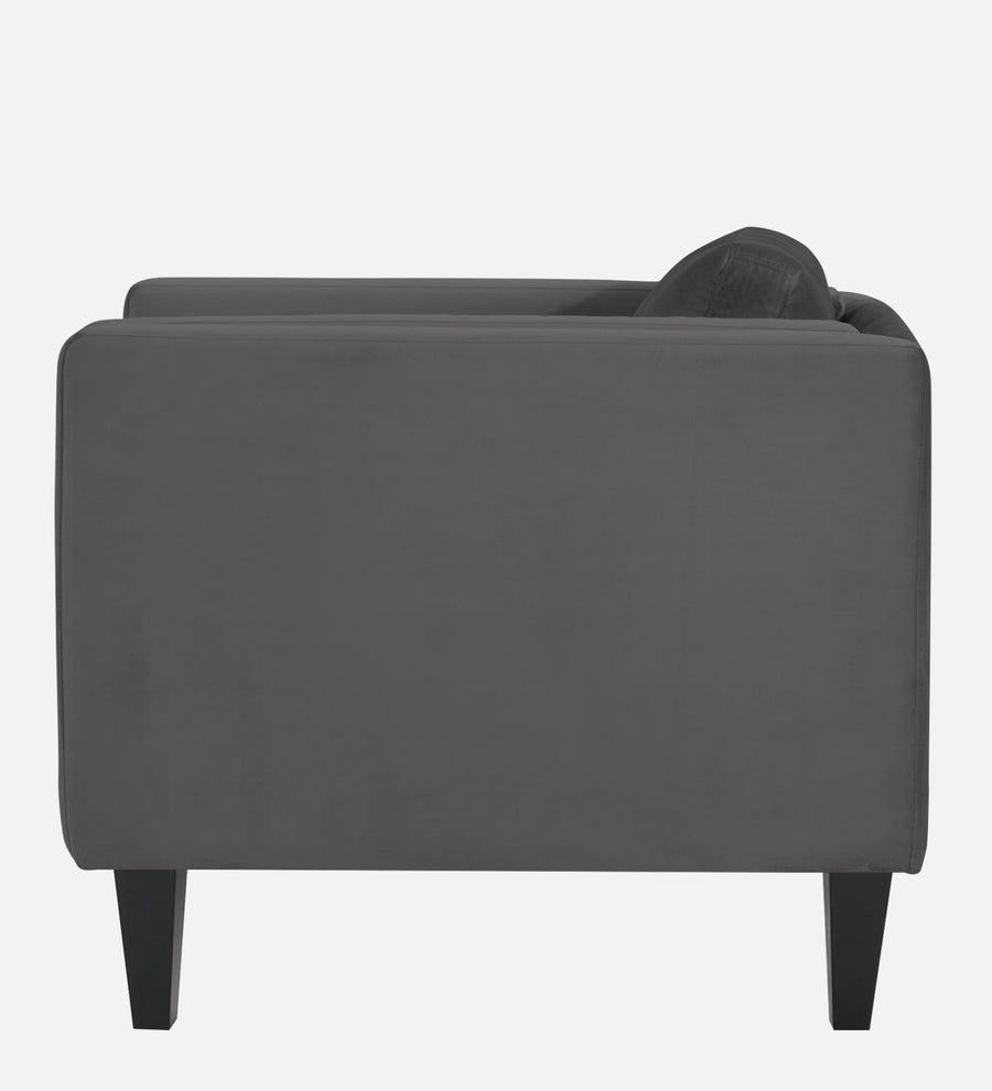 Jasper Velvet 1 Seater Sofa In Davy Grey Colour - Febonic Living