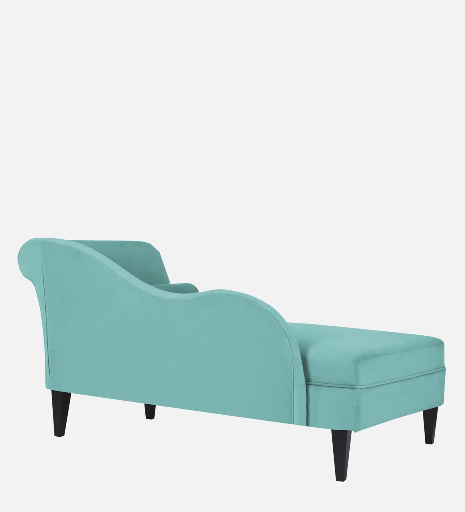 Rana Velvet RHS Chaise Lounger In Barmunda Aqua Colour