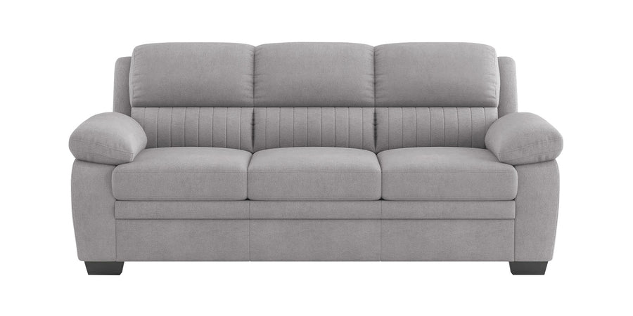 Cantaberry Velvet 3 Seater Sofa In Concrete Grey Colour - Febonic Living