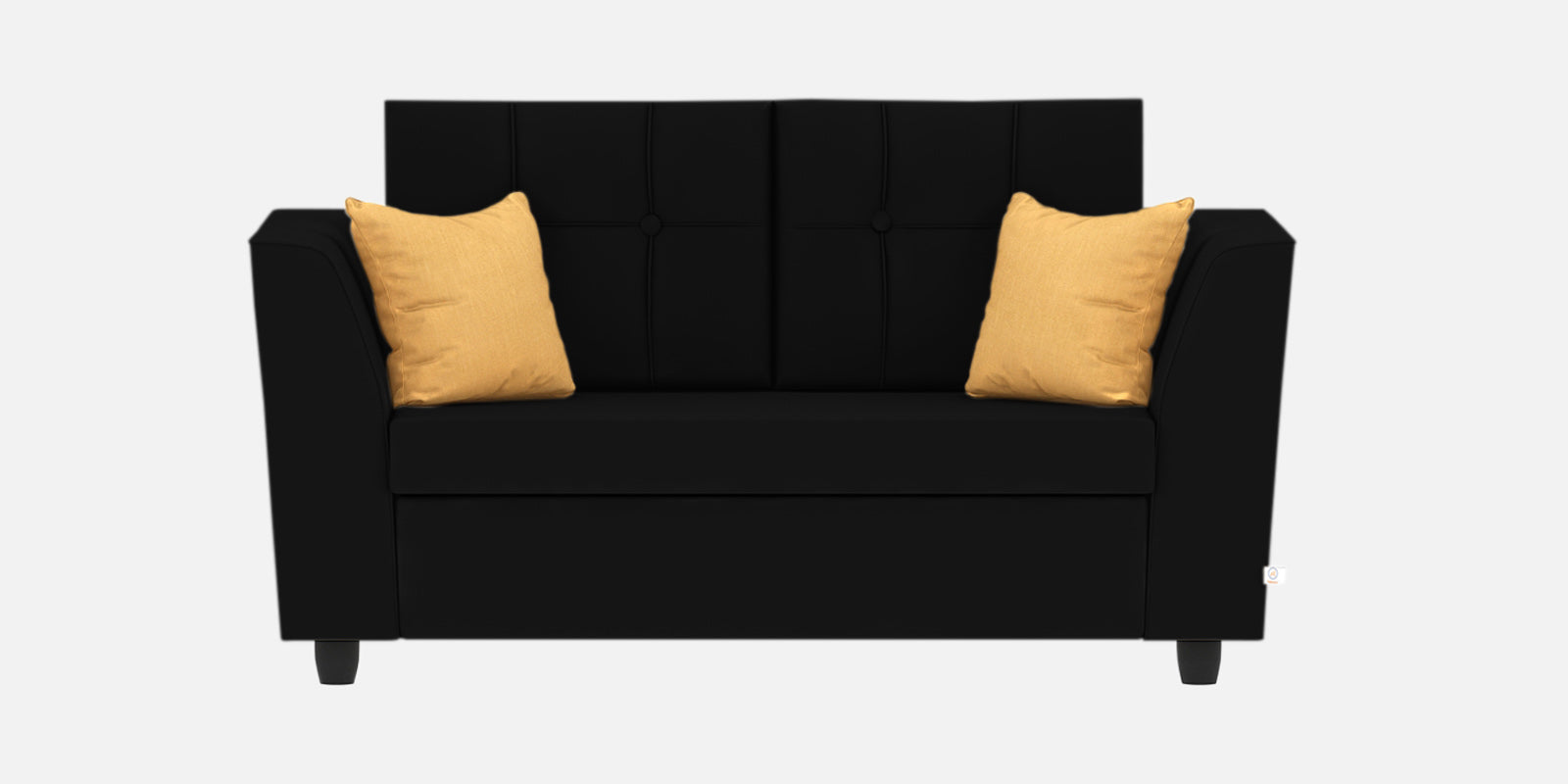 Nestin Velvet 2 Seater Sofa in Adam Black Colour