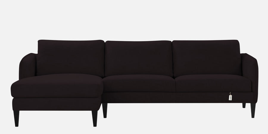 Piku Fabric Rhs Sectional Sofa 3 Lounger In Cara Brown Colour - Febonic Living