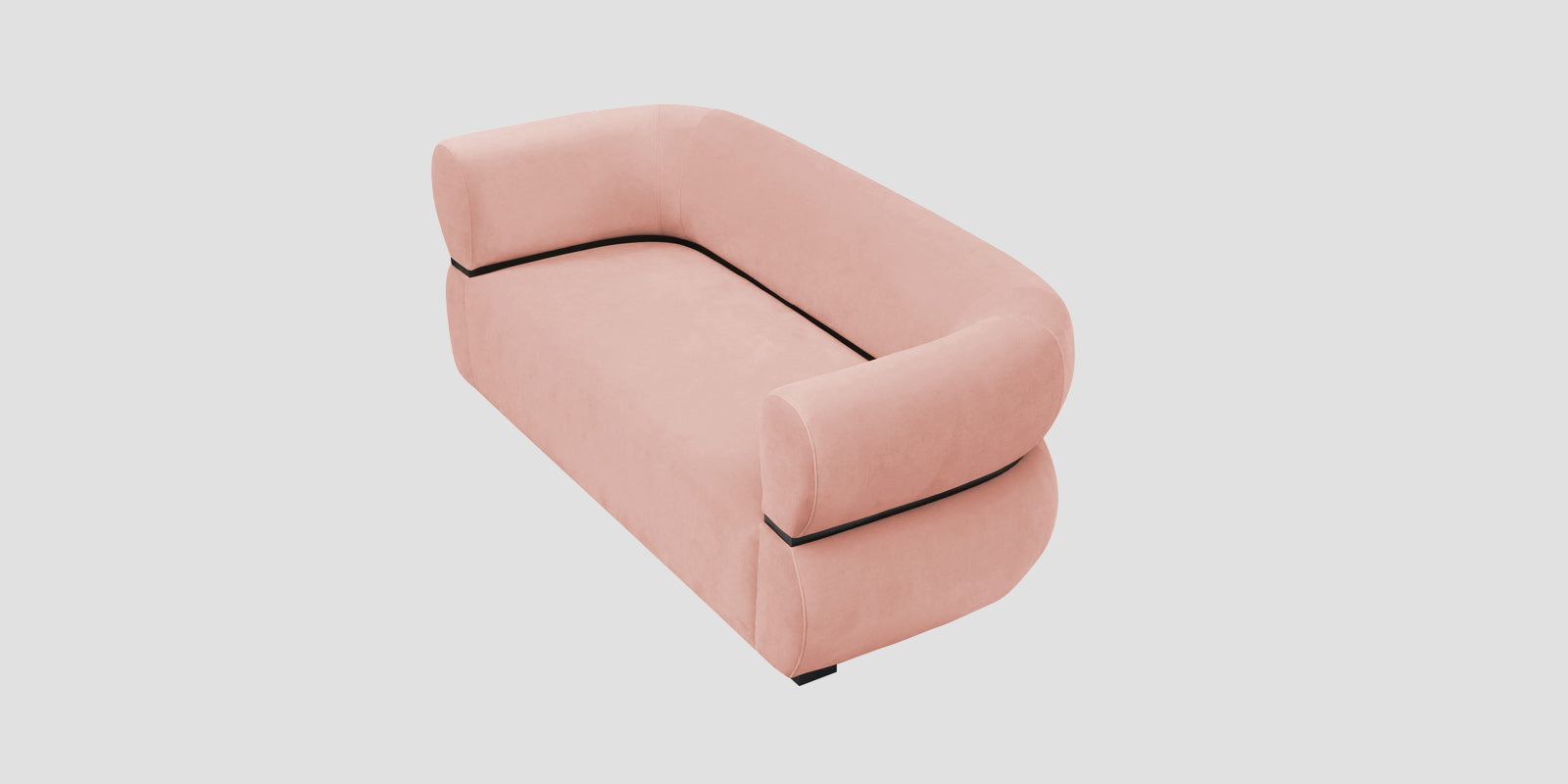 Kula Velvet 2 Seater Sofa In Blush Pink Colour