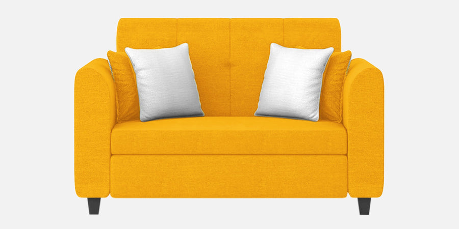 Denmark Fabric 2 Seater Sofa In Bold Yellow Colour - Febonic Living
