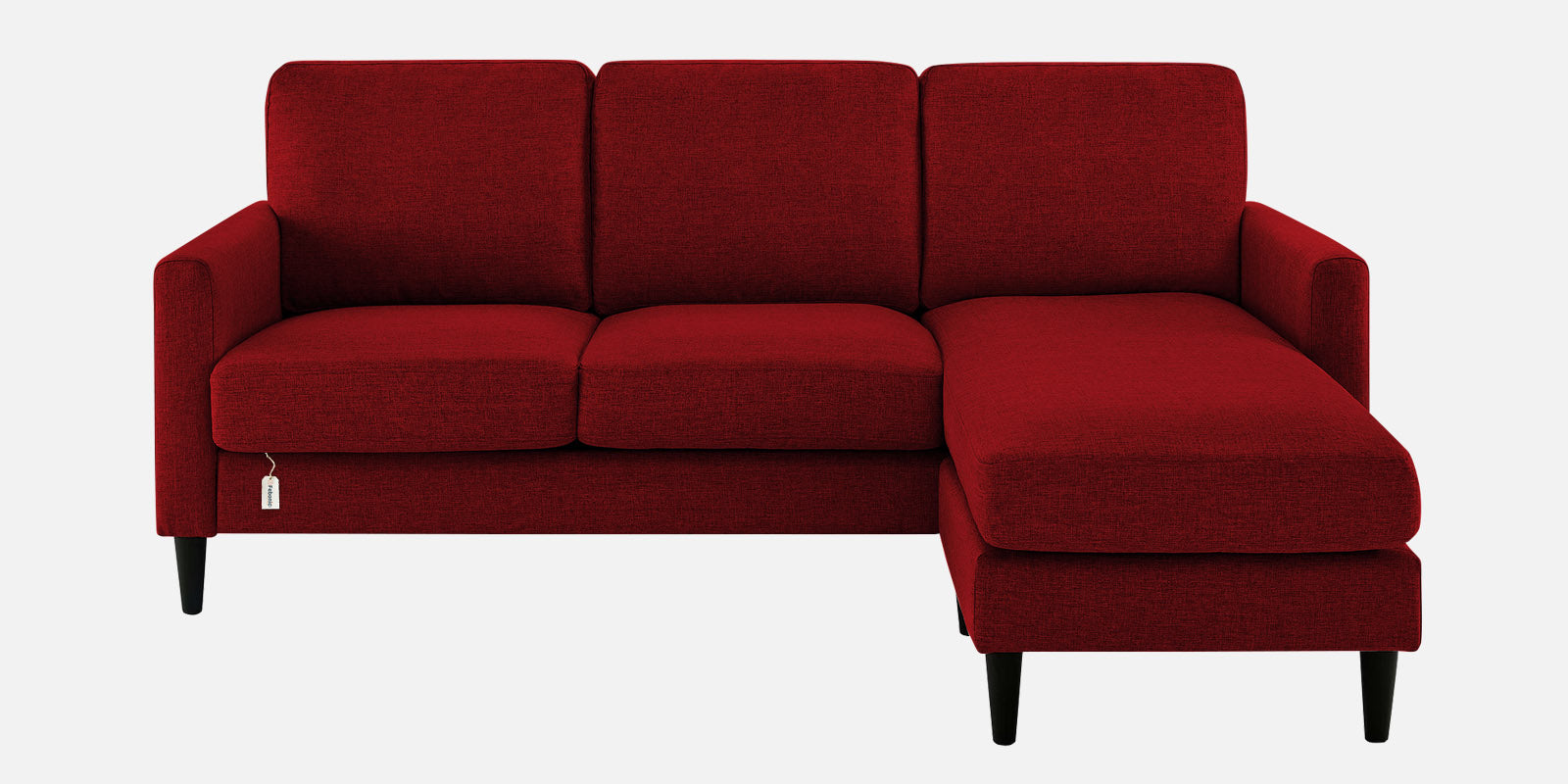 Romie Fabric LHS Sectional Sofa (2+Lounger) in Blood Maroon Colour