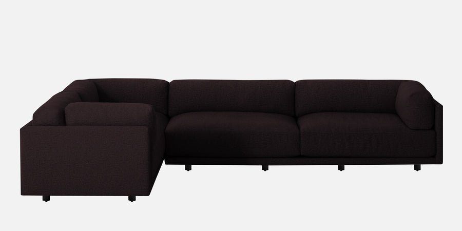 Nixon Fabric 6 Seater Lhs Corner Sofa In Cara Brown Colour - Febonic Living