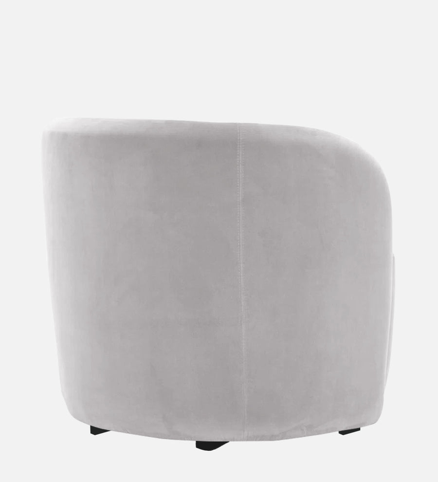 Lucky Velvet Lounge Chair In Concrete Grey Colour - Febonic Living