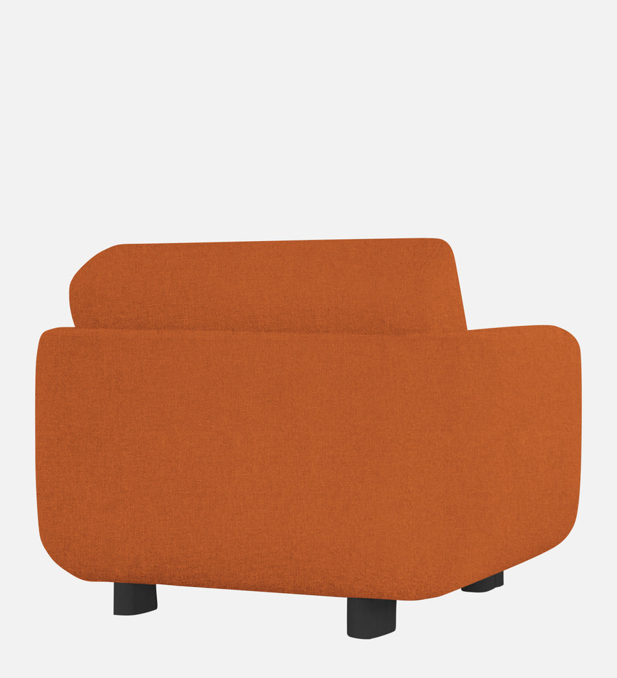 Varu Fabric 1 Seater Sofa In Vivid Orange Colour - Febonic Living