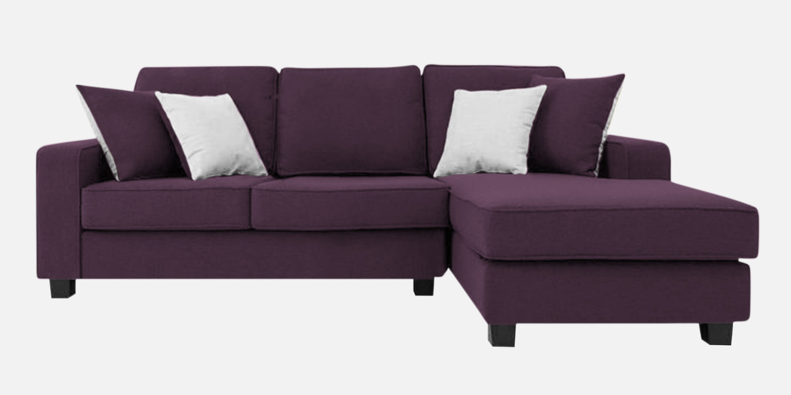 Ladybug Fabric LHS Sectional Sofa (2+Lounger) In Greek Purple Colour