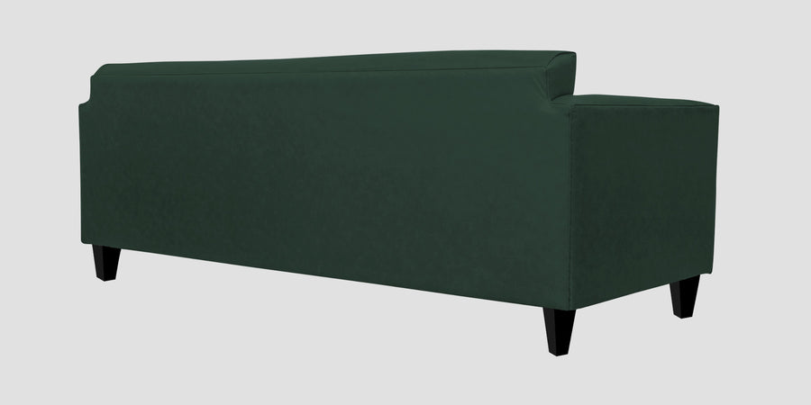 Convi Leatherette 3 Seater Sofa In Basil Green Colour - Febonic Living