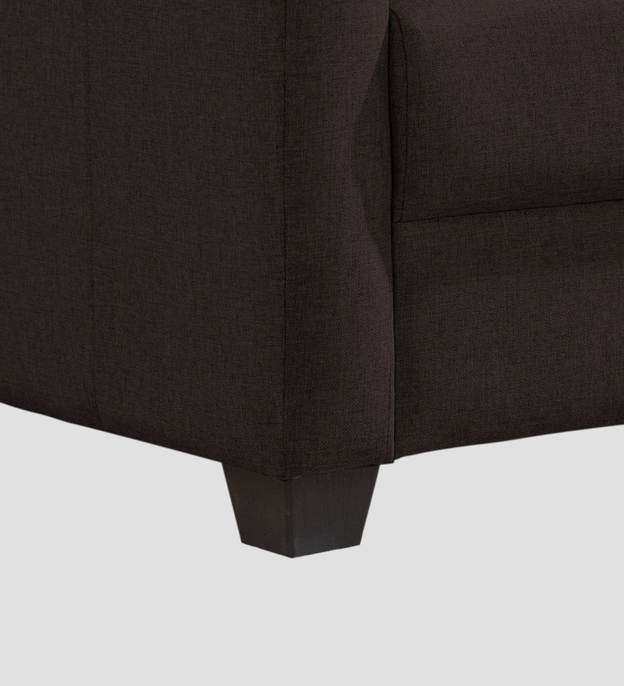 Devo Fabric 1 Seater Sofa In Dark Brown Colour - Febonic Living