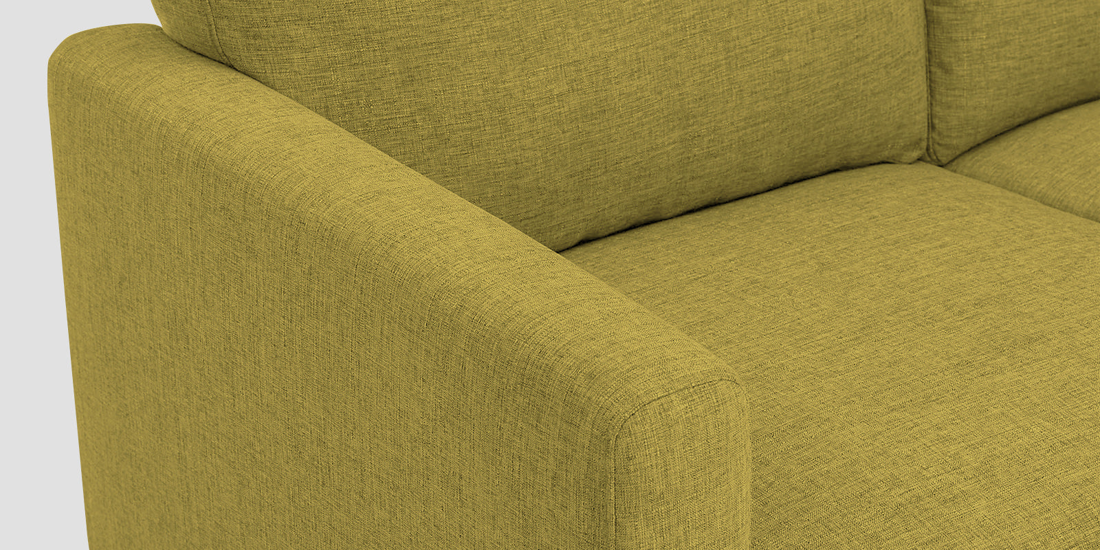 Romie Fabric RHS Sectional Sofa (2+Lounger) In Parrot Green Colour - Febonic Living