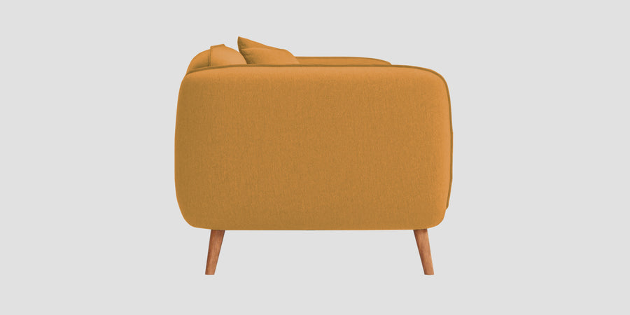 Zia Fabric 3 Seater Sofa In Corn Yellow Colour - Febonic Living