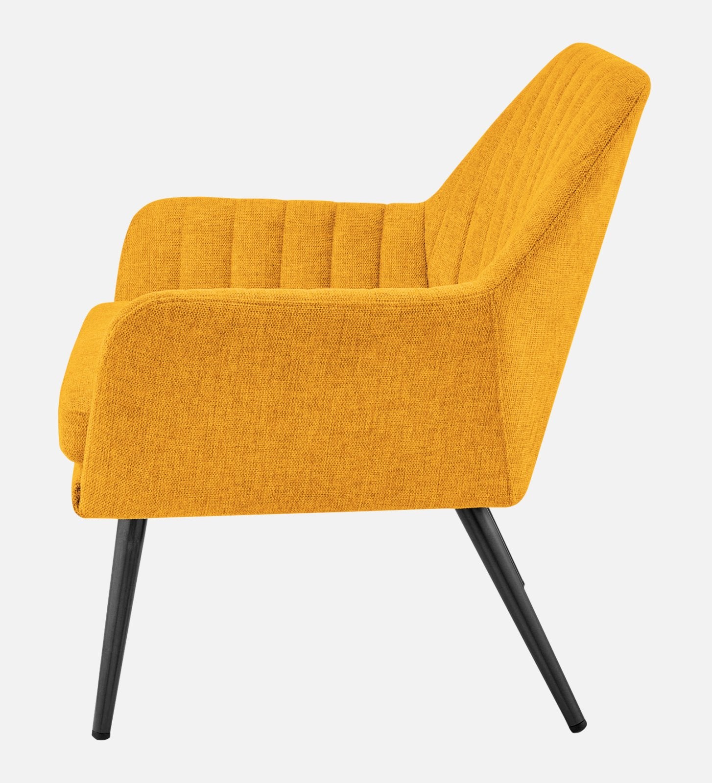 Bella Fabric Arm Chair In Bold Yellow Colour