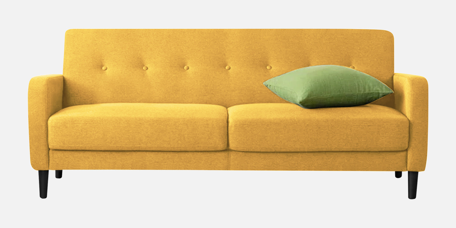 Marq Fabric 3 Seater Sofa in Bold Yellow Colour