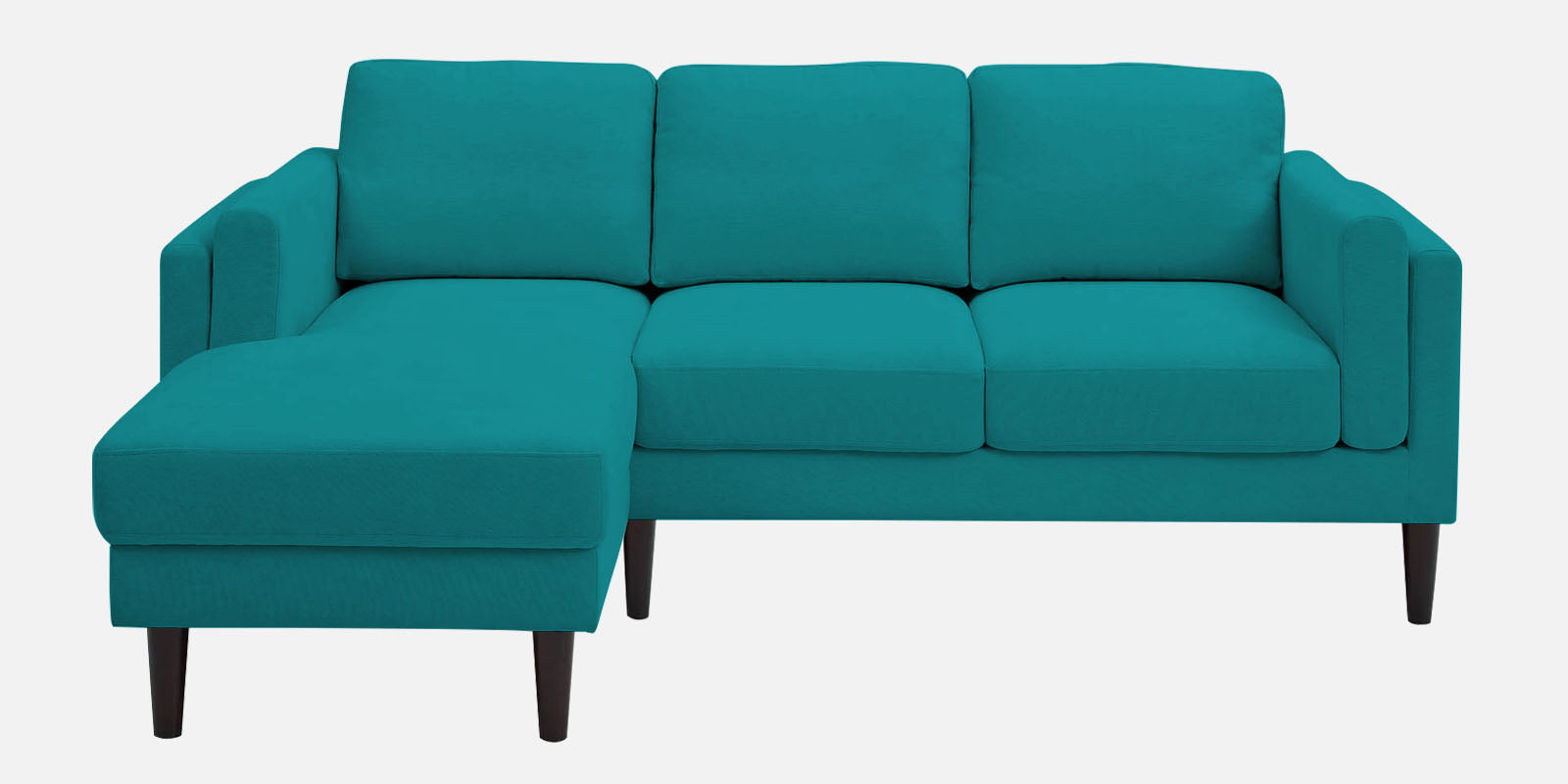 Creata Fabric RHS Sectional Sofa (2+Lounger) in Sea Green Colour by Febonic