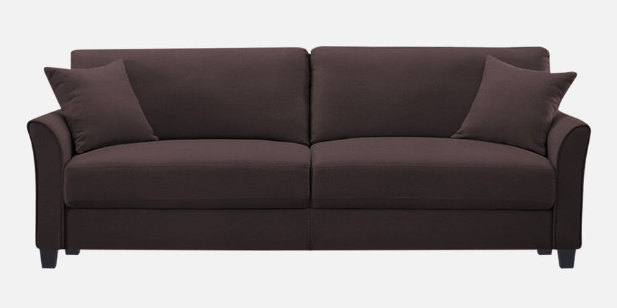 Daroo Velvet 3 Seater Sofa In Mocha Brown Colour - Febonic Living