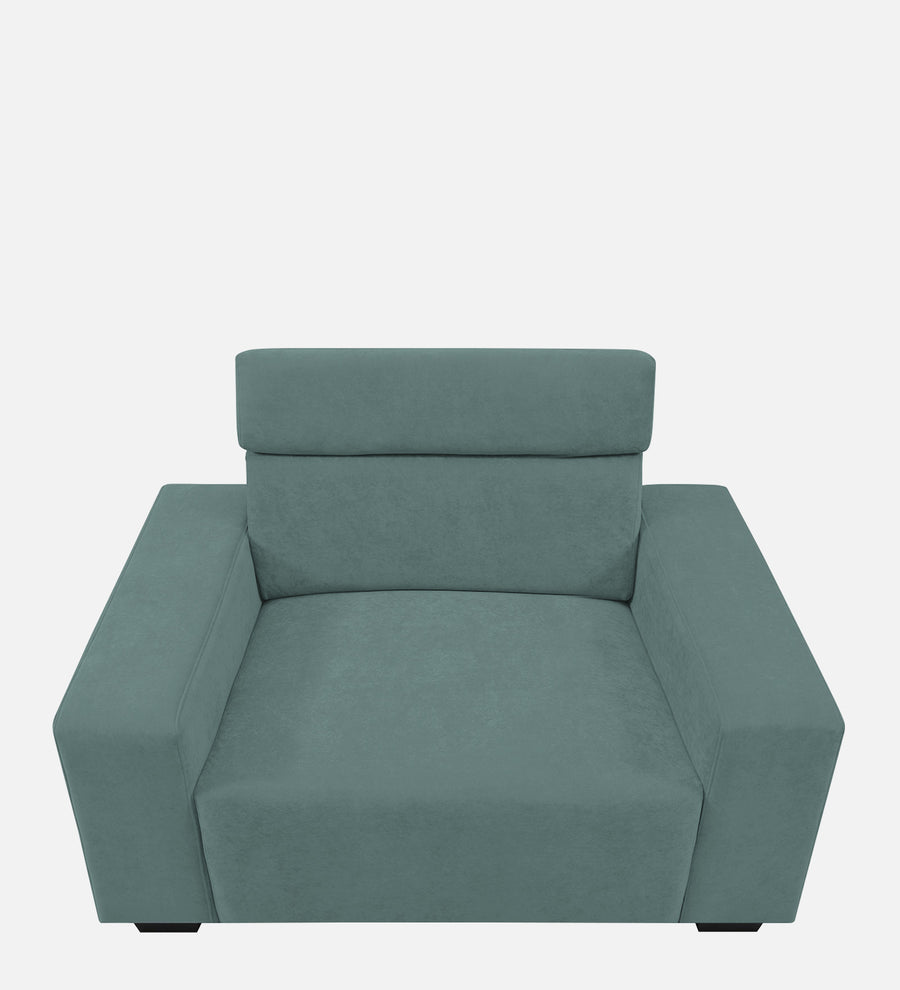 Hiro Fabric 1 Seater Sofa In Pista Green Colour - Febonic Living