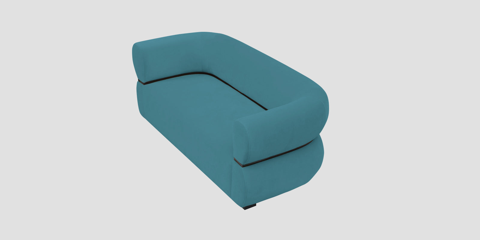 Kula Velvet 2 Seater Sofa In Aqua Blue Colour