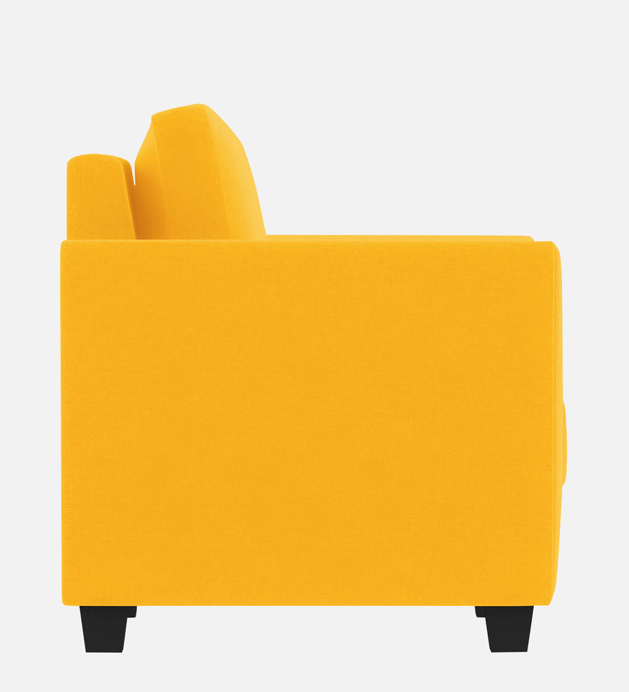 Daku Fabric 1 Seater Sofa In Bold Yellow Colour - Febonic Living