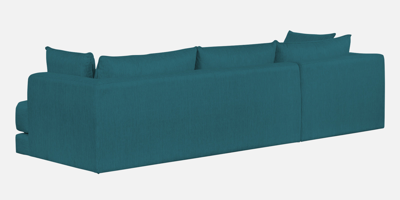 Ziggy Fabric LHS Sectional Sofa (3+Lounger) in Water Blue Colour