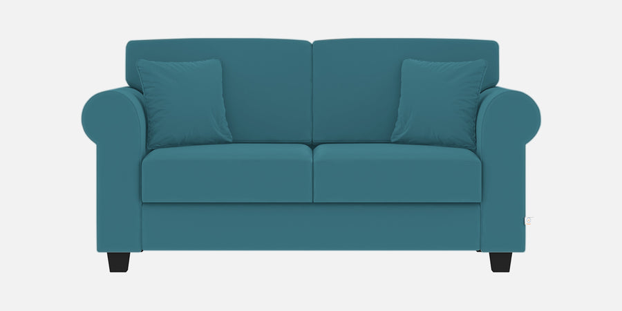 Numonk Velvet 2 Seater Sofa In Aqua Blue Colour - Febonic Living