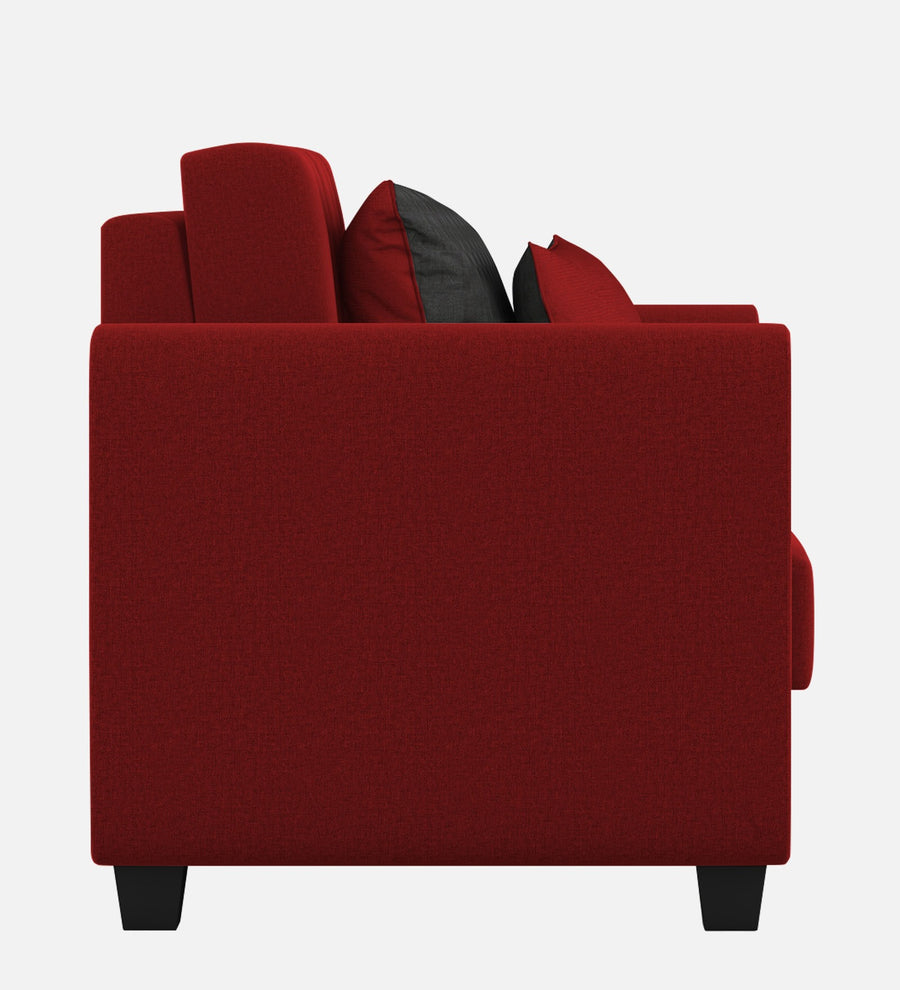 Cosmic Fabric 1 Seater Sofa In Blood Maroon Colour - Febonic Living