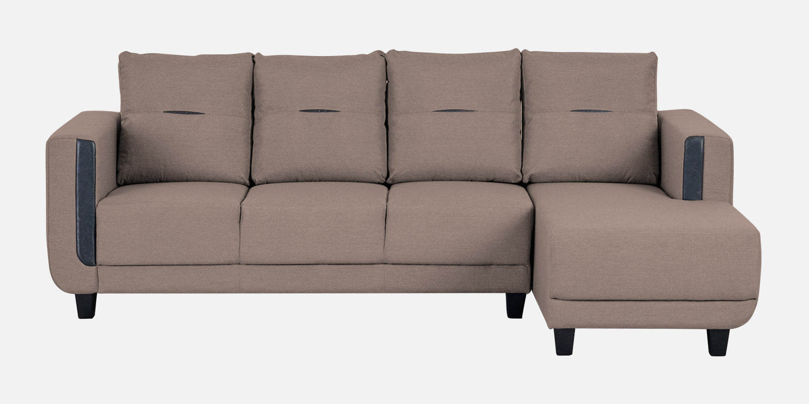 Perry Fabric LHS Sectional Sofa (3+Lounger) in Kadhi Beige Colour