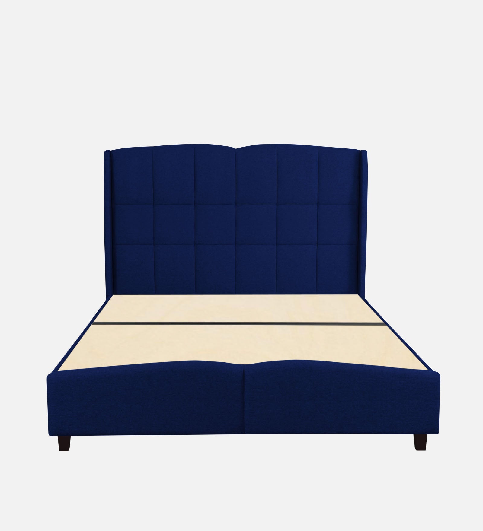 Jovi Velvet Single Size Bed In Royal Blue In Colour