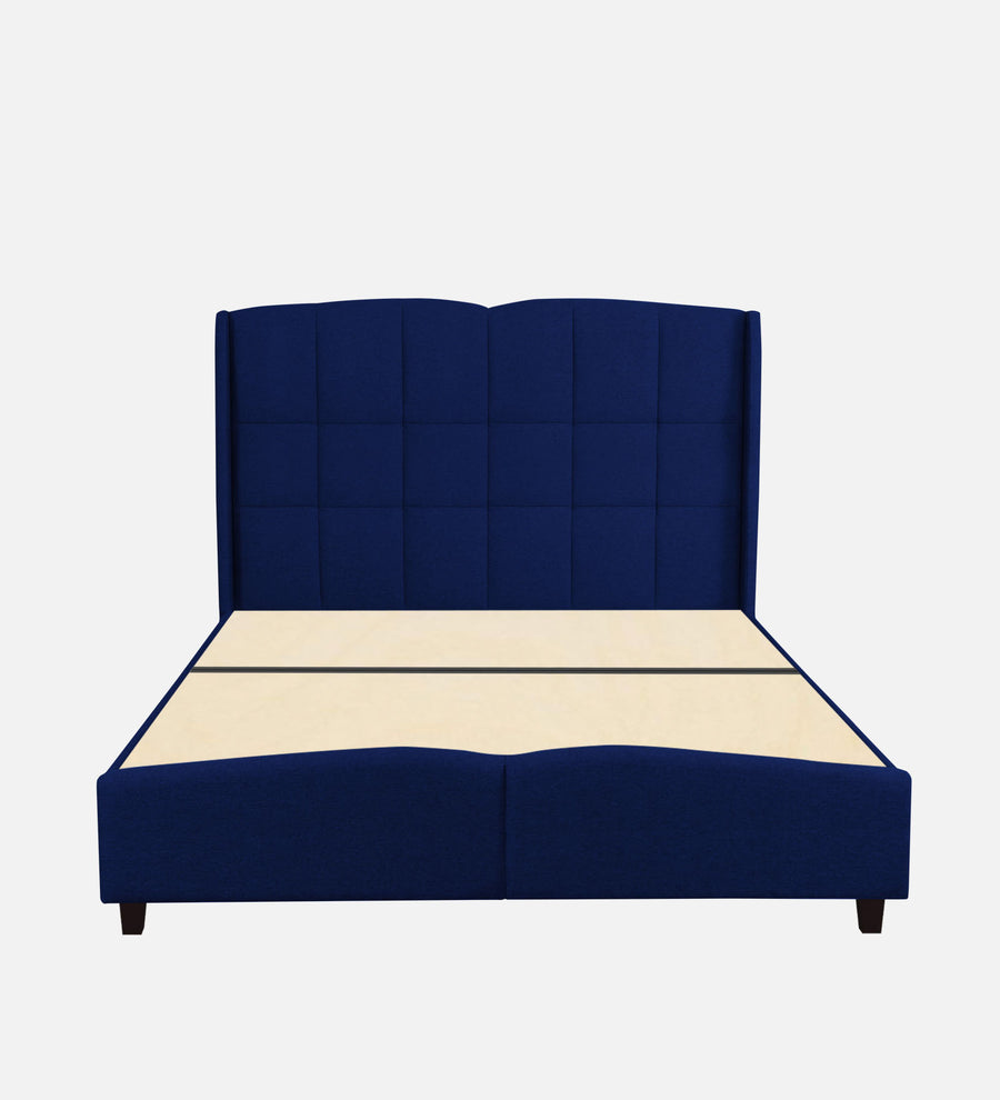 Jovi Velvet Upholstered Single Size Bed In Imperial Blue Colour - Febonic Living