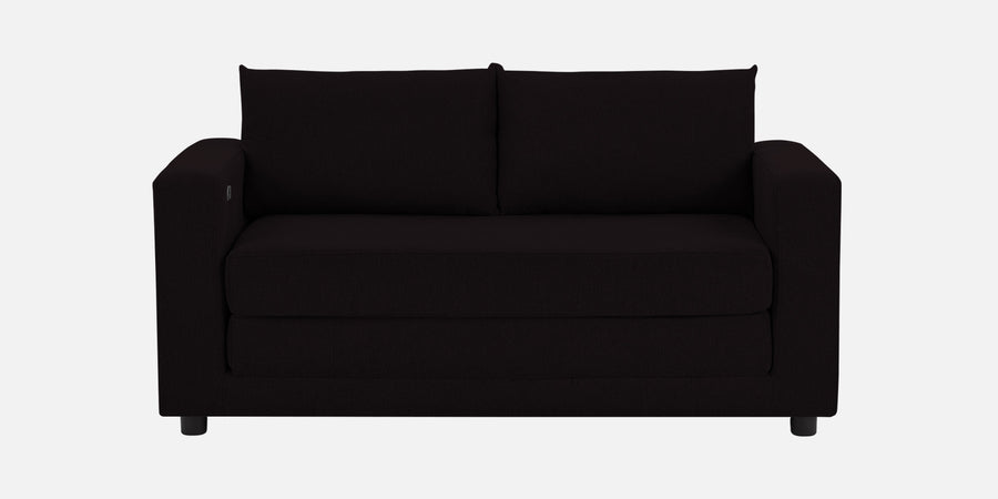 Roman Fabric 3 Seater Foldable Sofa Cum Bed In Cara Brown Colour With Usb Port - Febonic Living