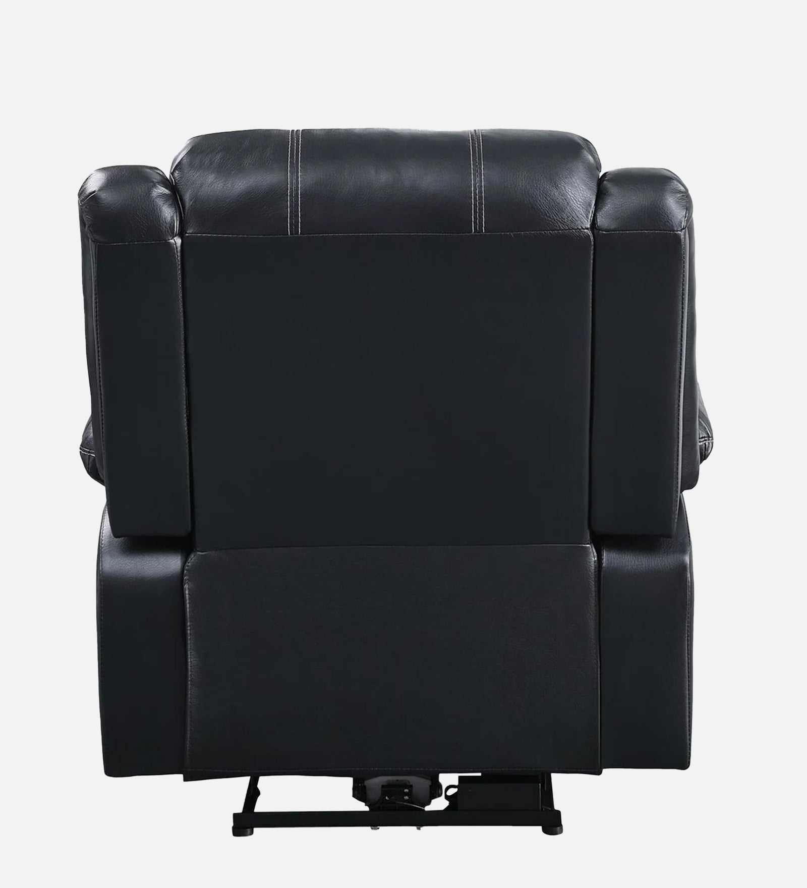 Santo Leather Motorized 1 Seater Recliner In Dark Black Leather Finish