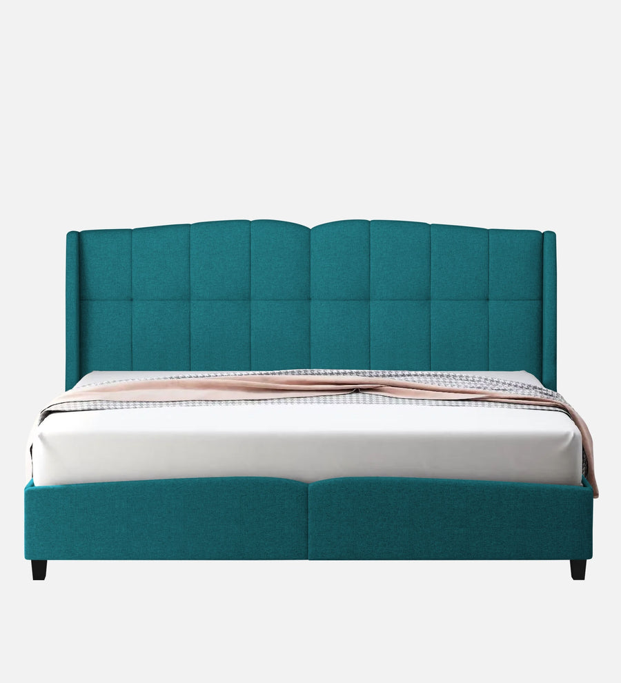 Jovi Velvet Upholstered King Size Bed In Pine Green Colour - Febonic Living
